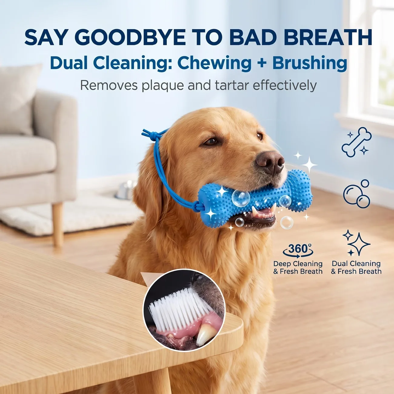 Brinquedo de borracha reutiliz - Teeth Cleaning Dog Chew Bone avaliação e preço
